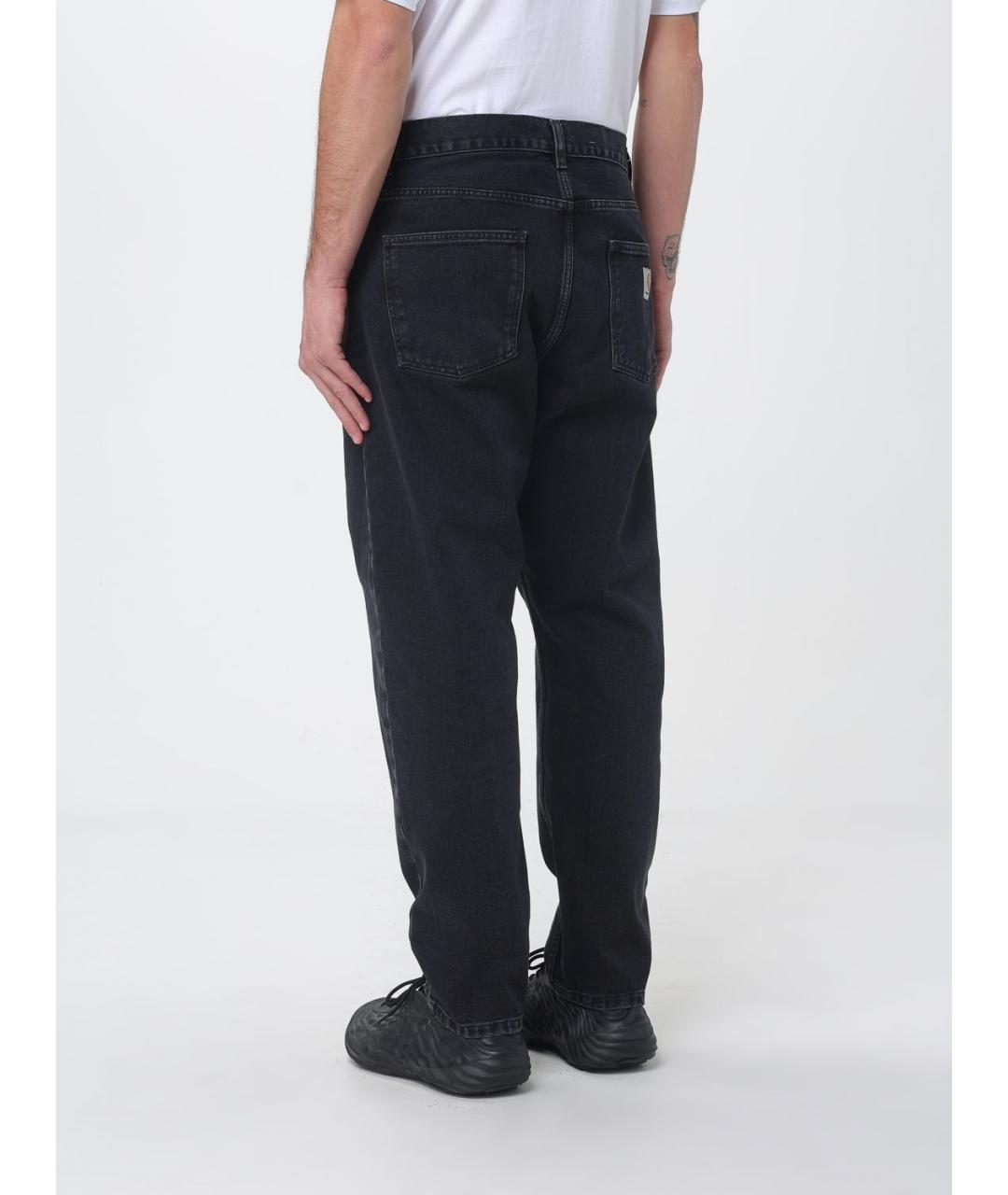CARHARTT WIP Черные хлопковые прямые джинсы, фото 2