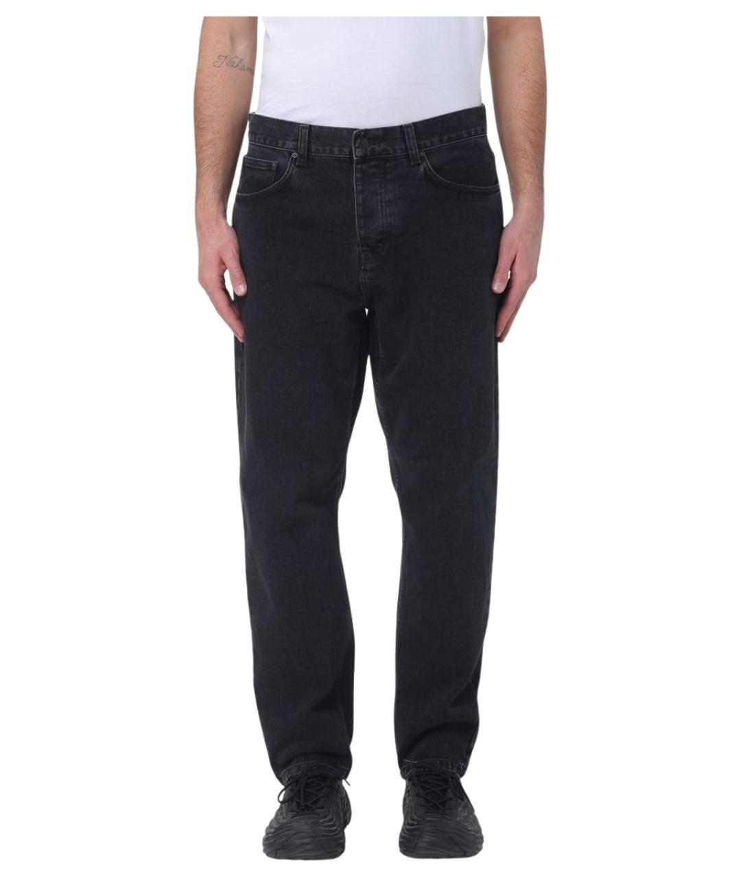 CARHARTT WIP Черные хлопковые прямые джинсы, фото 1