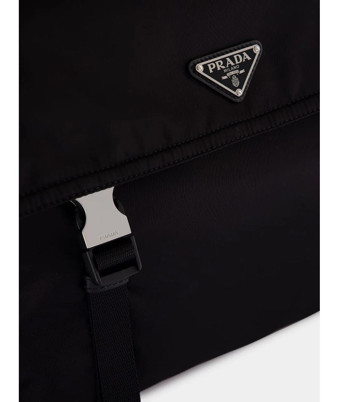 PRADA Черная тканевая сумка на плечо, фото 4