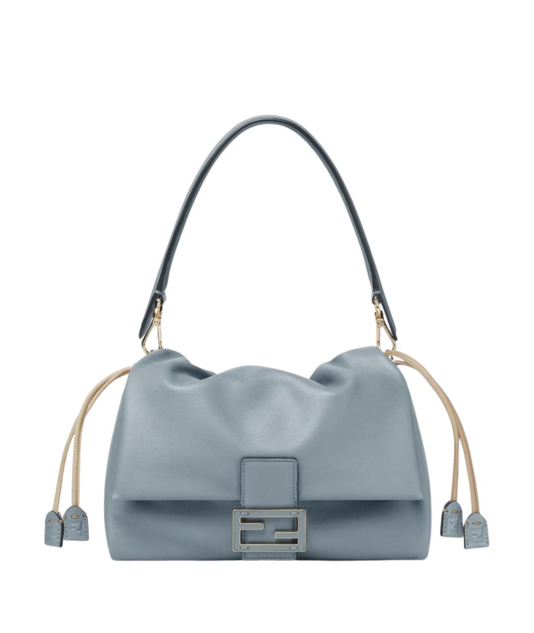 FENDI Голубая кожаная сумка через плечо, фото 1