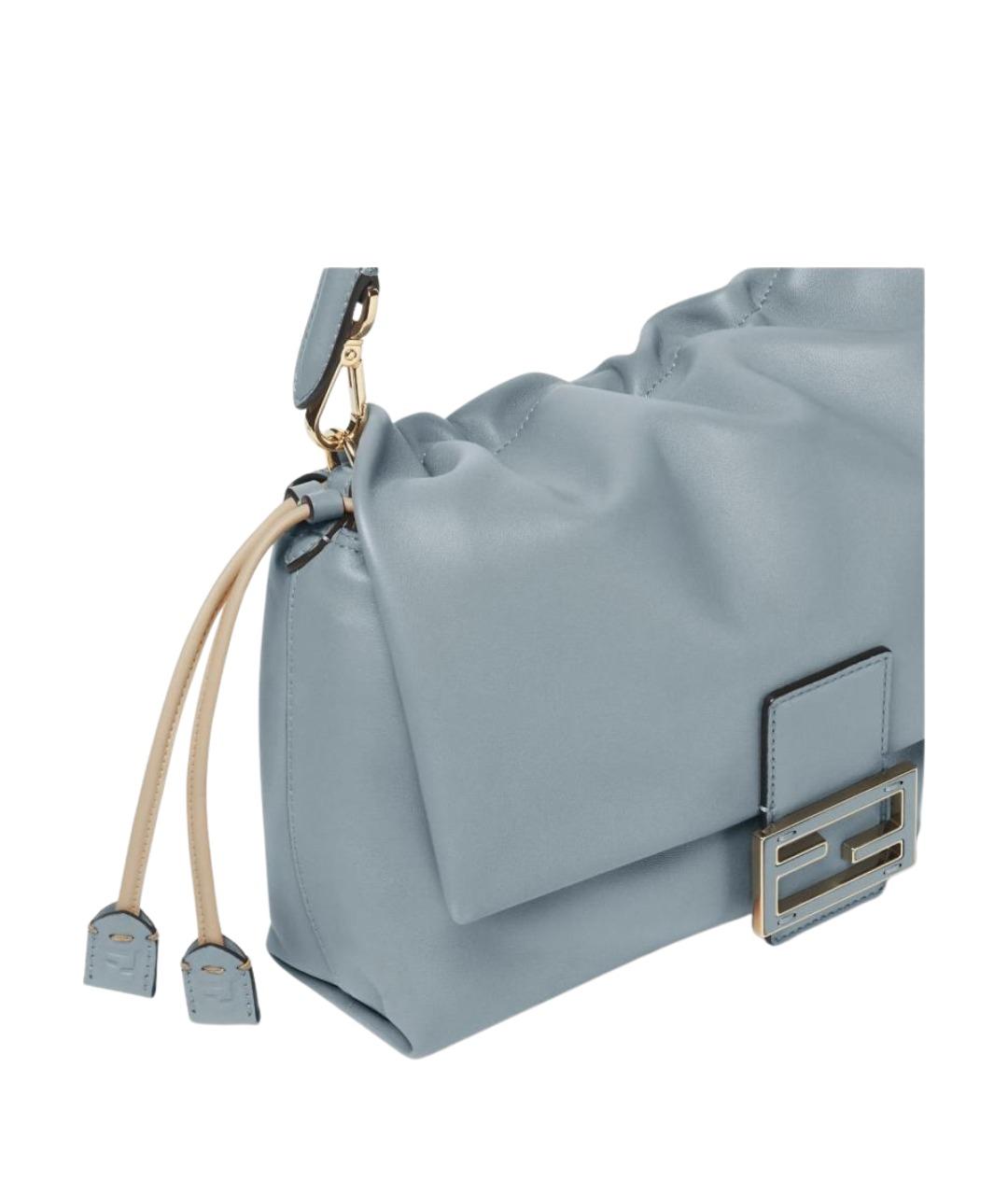 FENDI Голубая кожаная сумка через плечо, фото 5