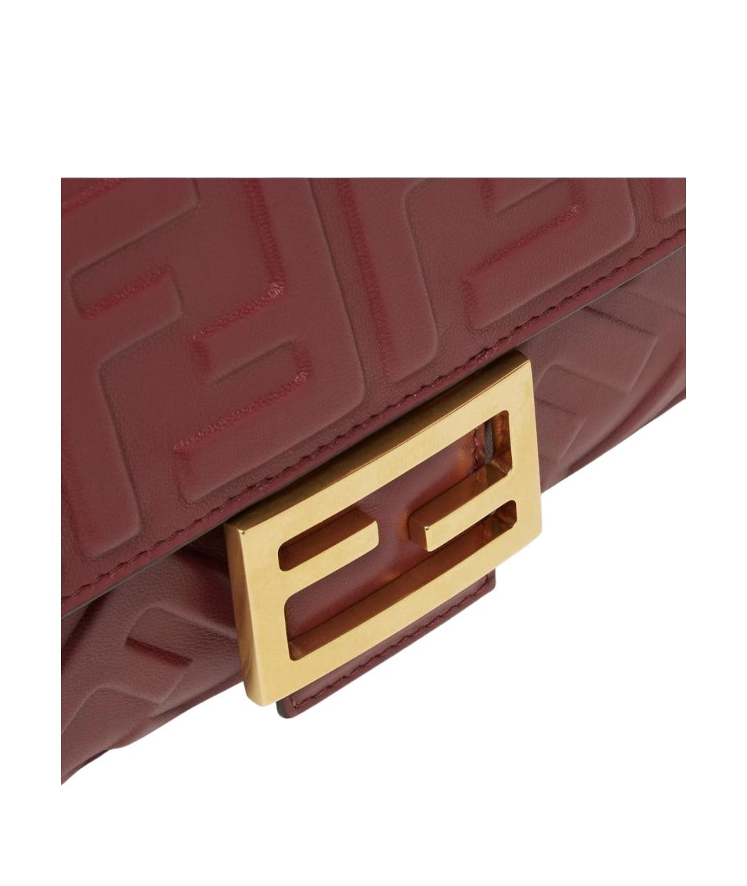 FENDI Красная кожаная сумка через плечо, фото 5