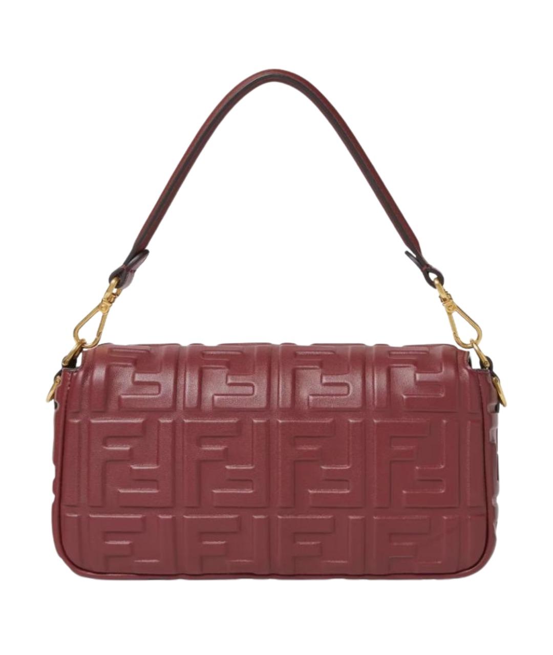 FENDI Красная кожаная сумка через плечо, фото 3