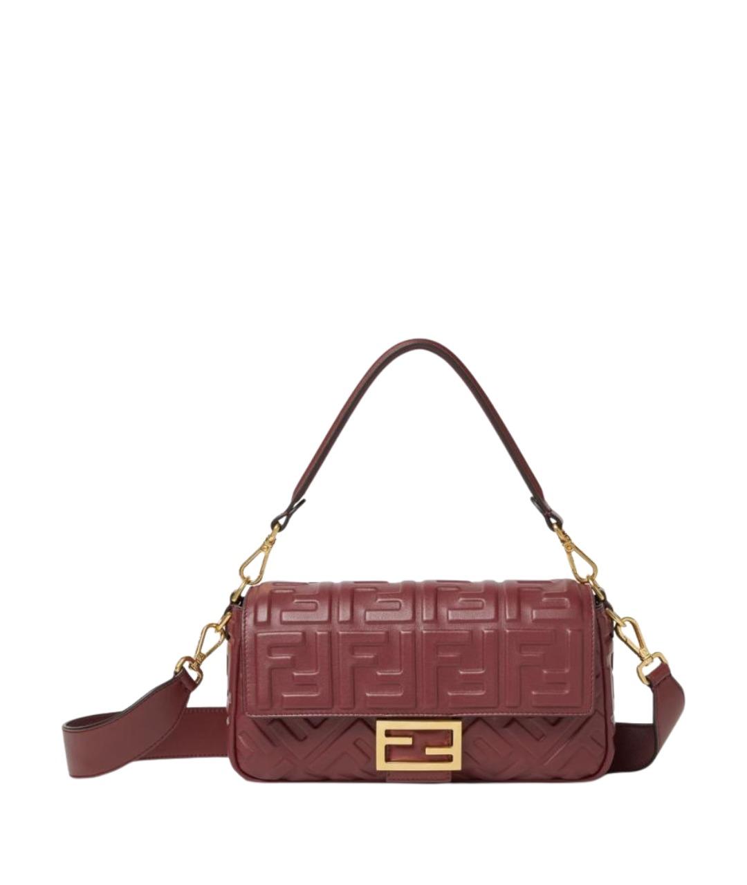 FENDI Красная кожаная сумка через плечо, фото 1
