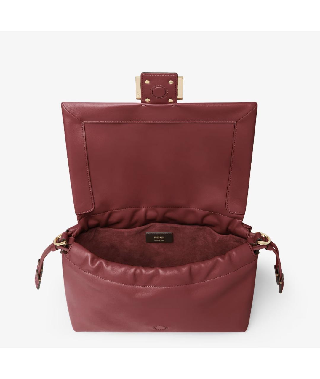 FENDI Красная кожаная сумка через плечо, фото 4