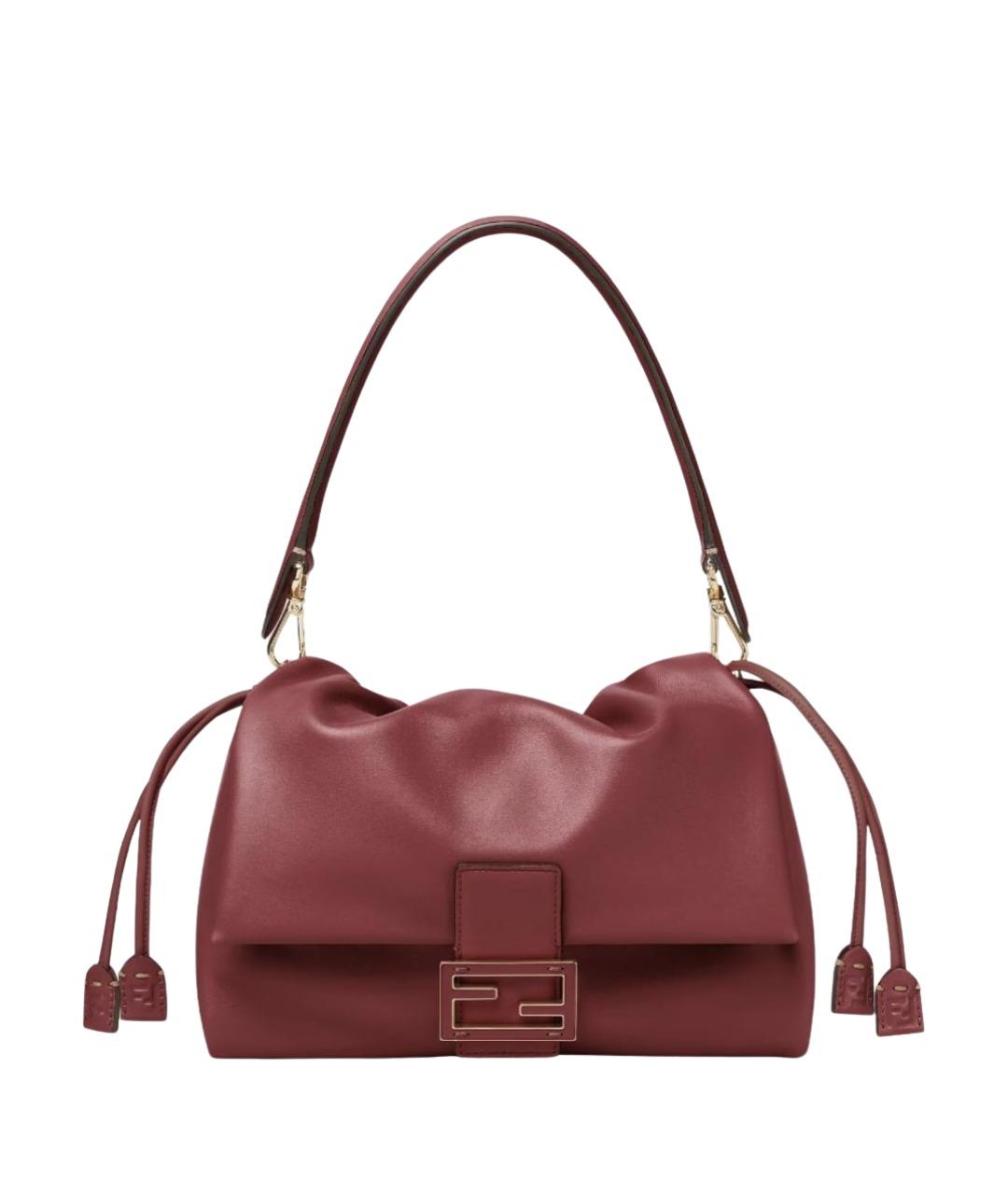 FENDI Красная кожаная сумка через плечо, фото 1