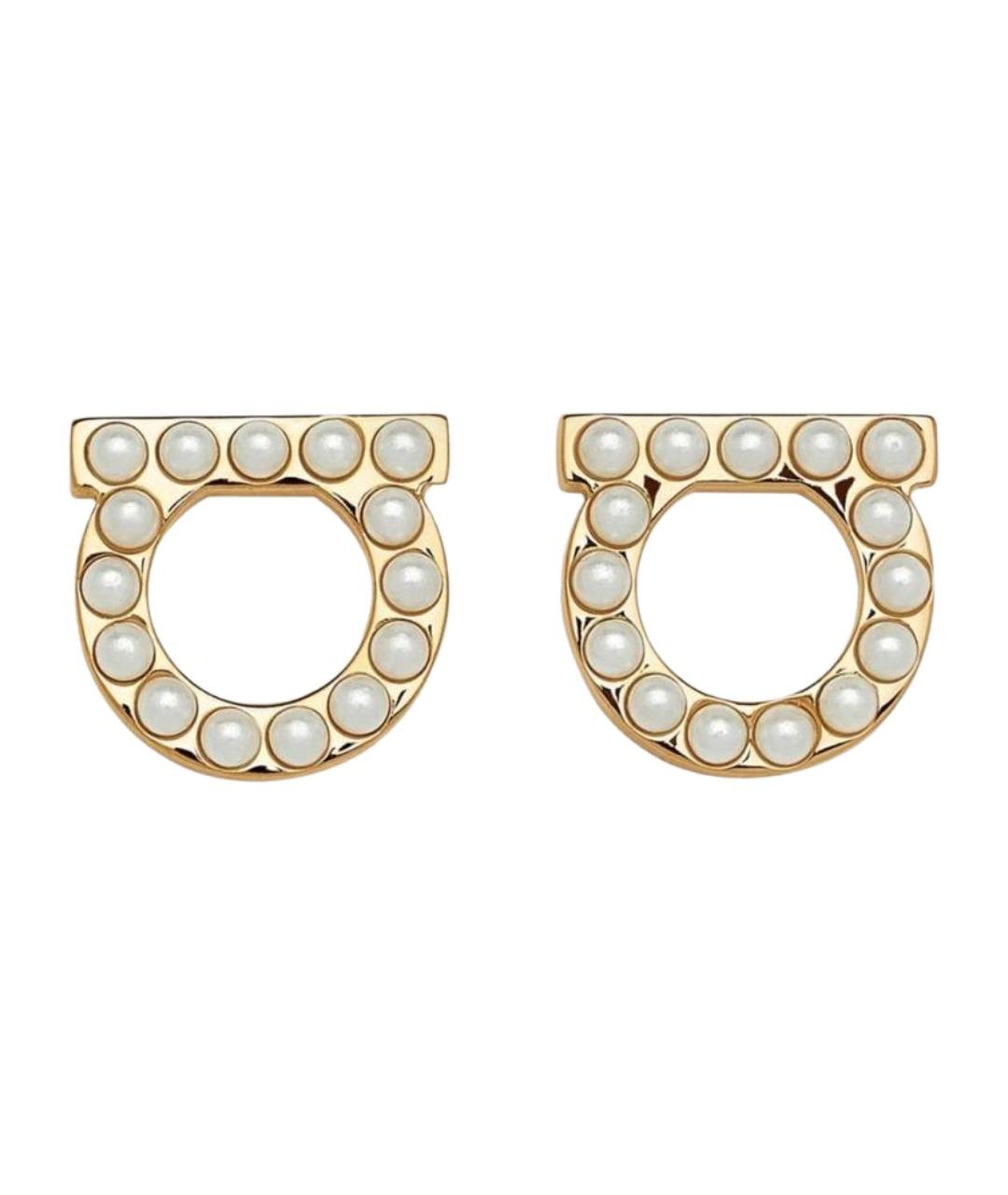 FERRAGAMO Золотые латунные серьги, фото 1