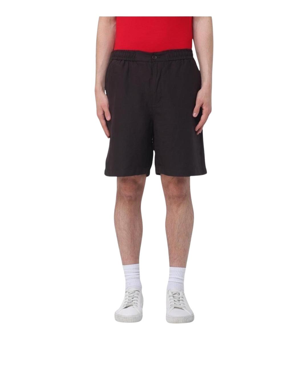 LACOSTE Коричневые льняные шорты, фото 1
