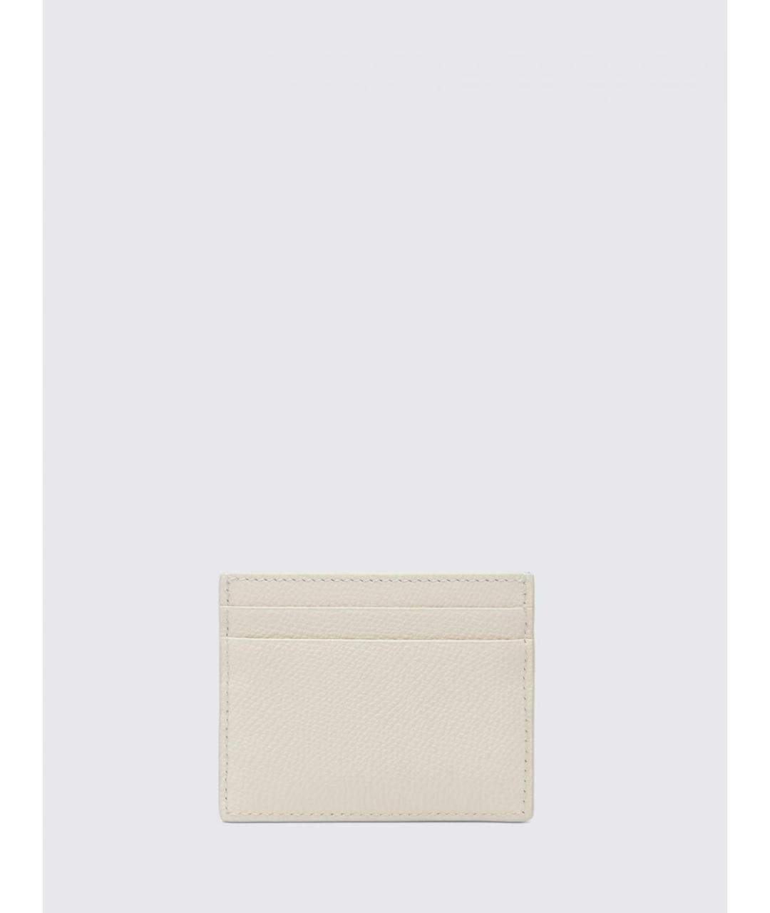VALENTINO Бежевый кожаный кардхолдер, фото 2