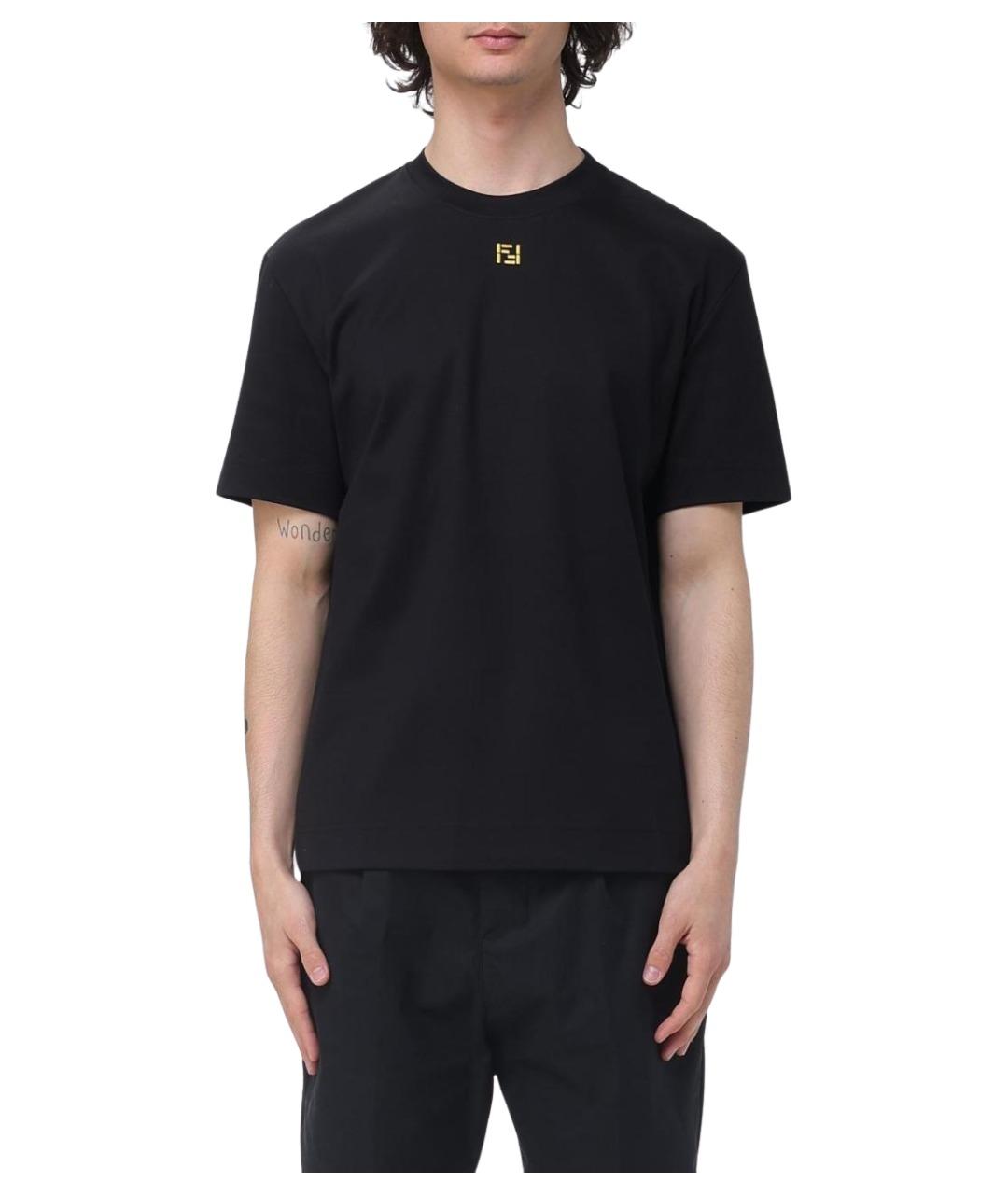 FENDI Черная футболка, фото 1