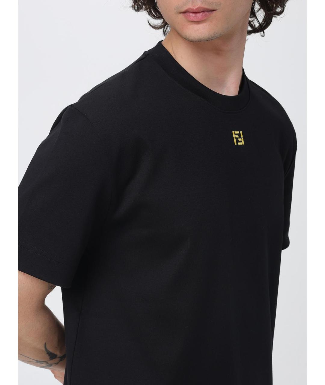 FENDI Черная футболка, фото 4