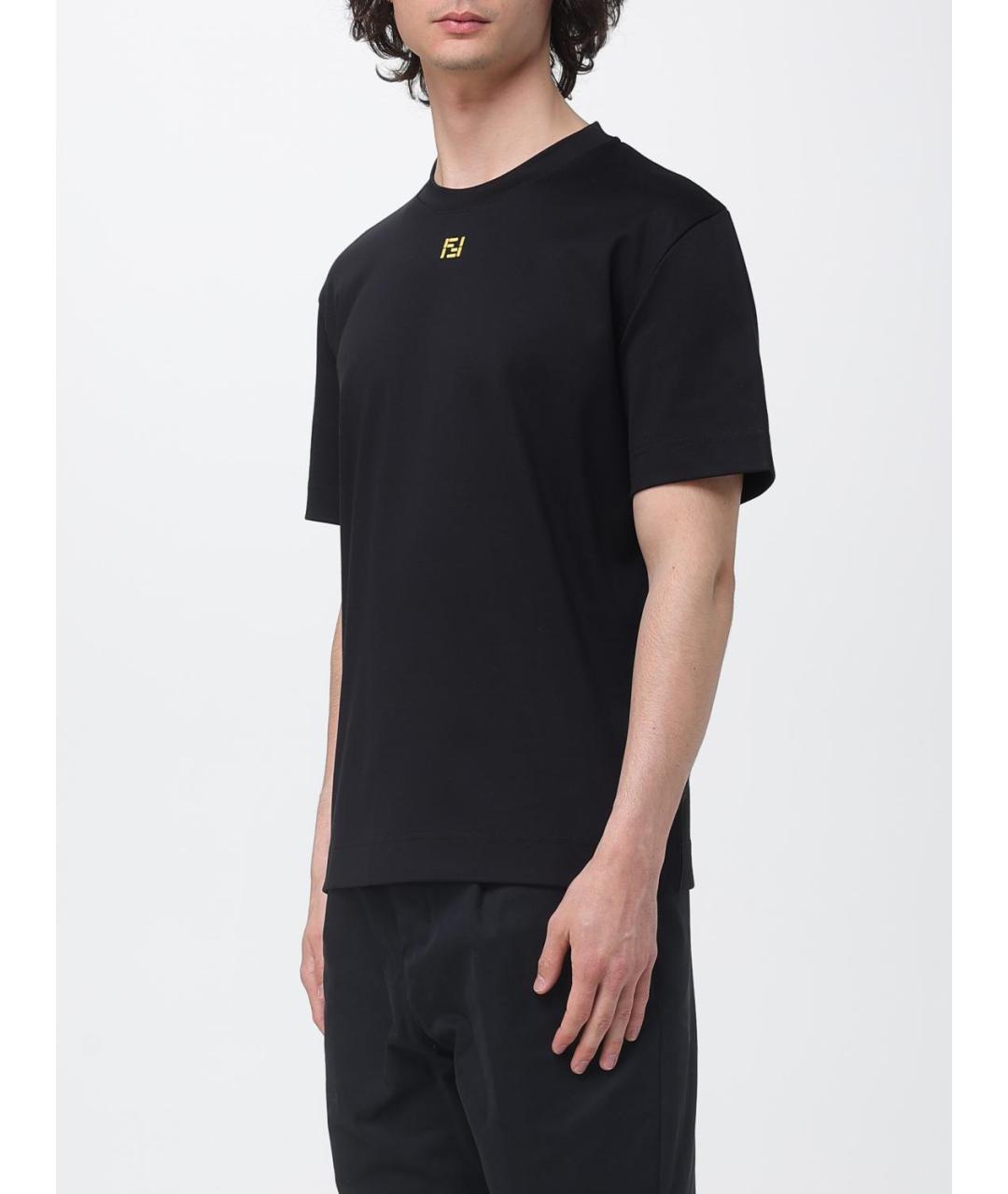 FENDI Черная футболка, фото 3