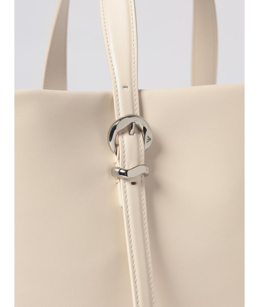 EMPORIO ARMANI Серая кожаная сумка через плечо, фото 3