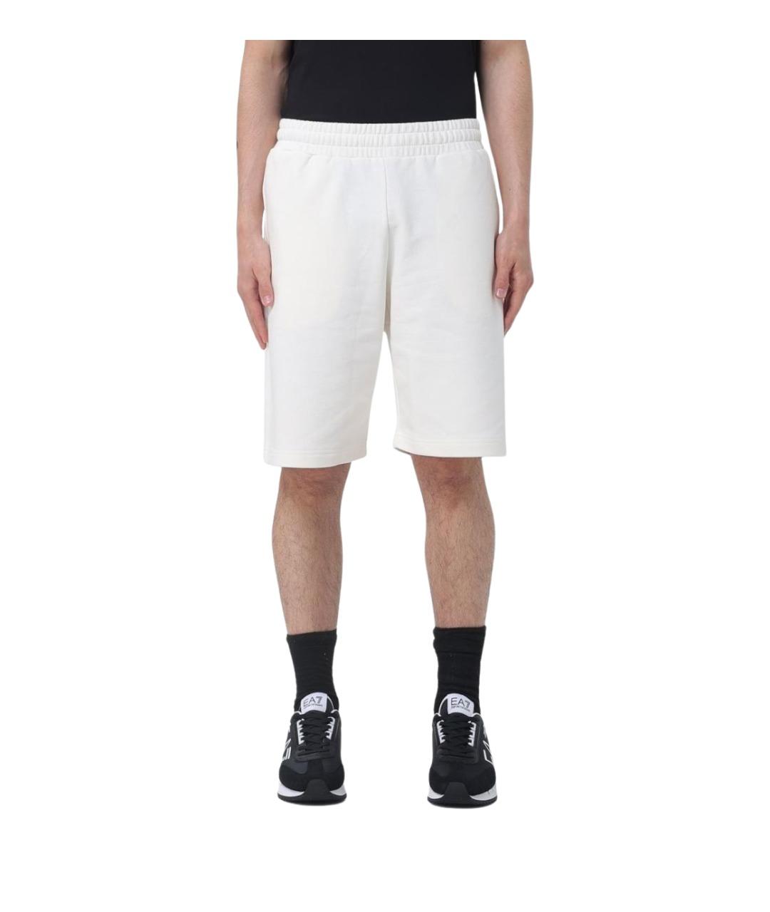 EA7 Бежевые хлопковые шорты, фото 1
