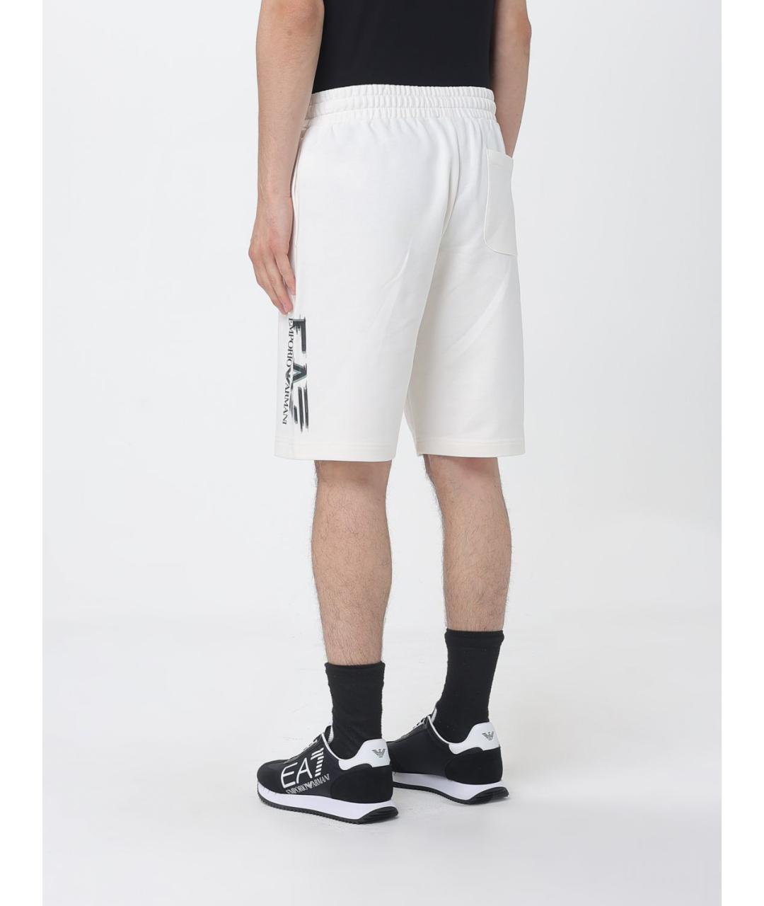 EA7 Бежевые хлопковые шорты, фото 2