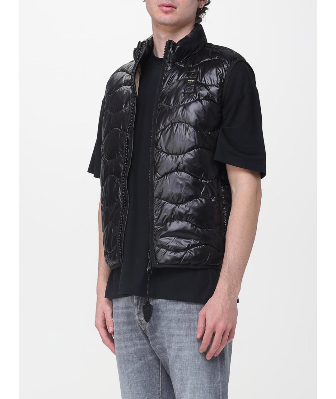 BLAUER Черный полиамидовый жилет, фото 3