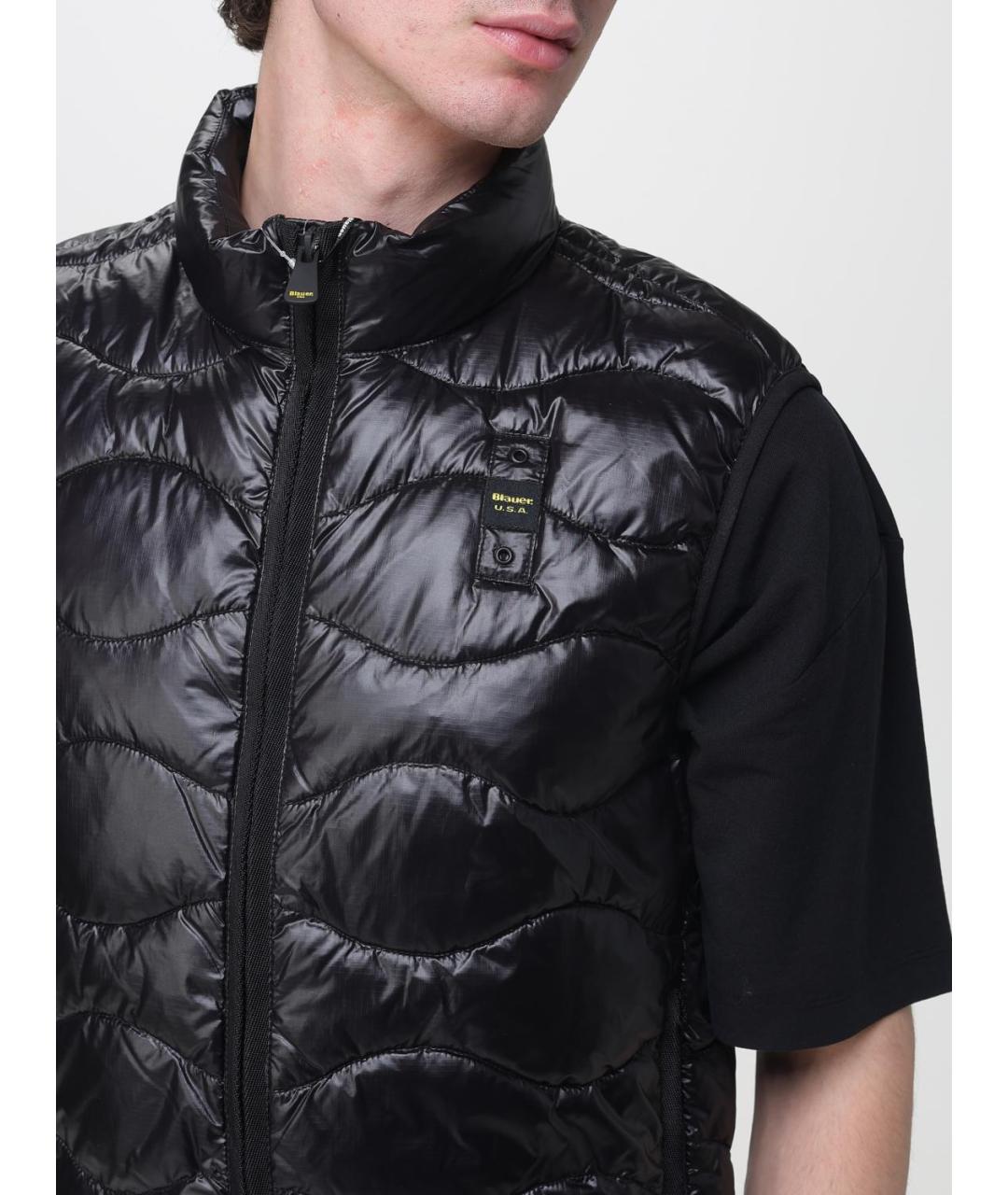 BLAUER Черный полиамидовый жилет, фото 4