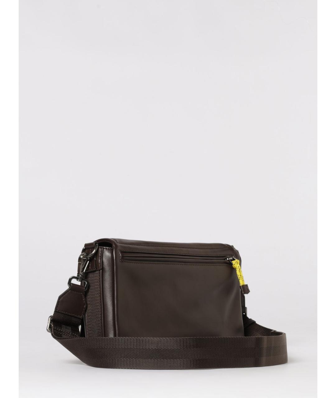 FENDI Коричневая кожаная сумка на плечо, фото 3