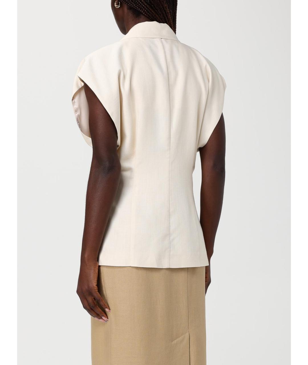 PINKO Белая вискозная жилетка, фото 2