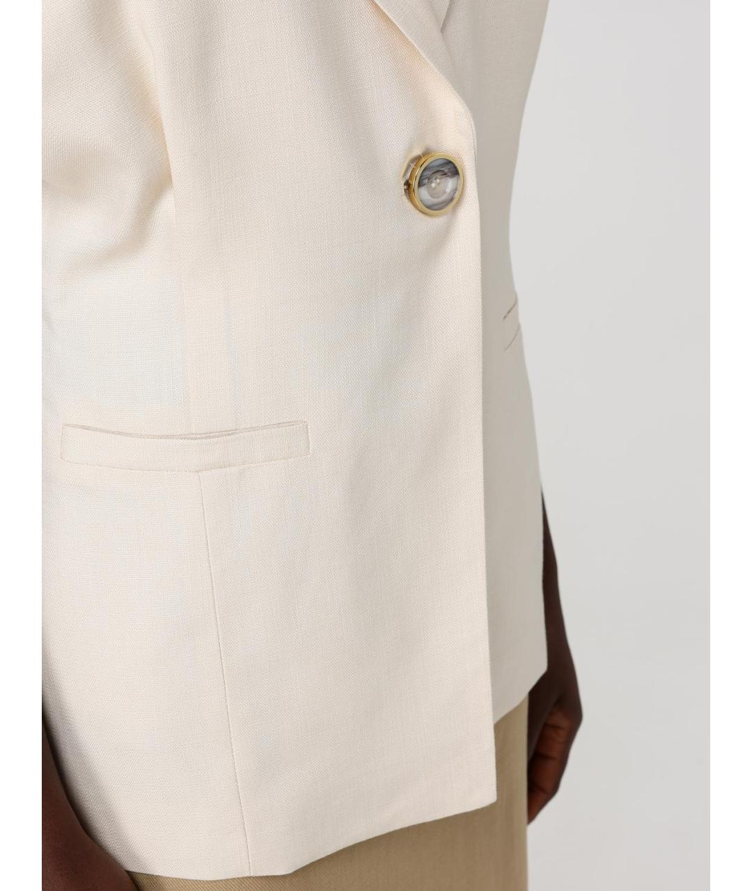 PINKO Белая вискозная жилетка, фото 4