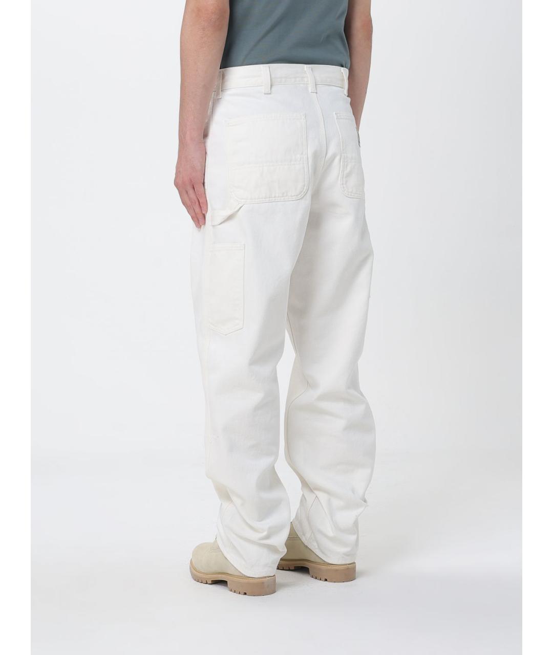 CARHARTT WIP Белые хлопковые прямые джинсы, фото 2