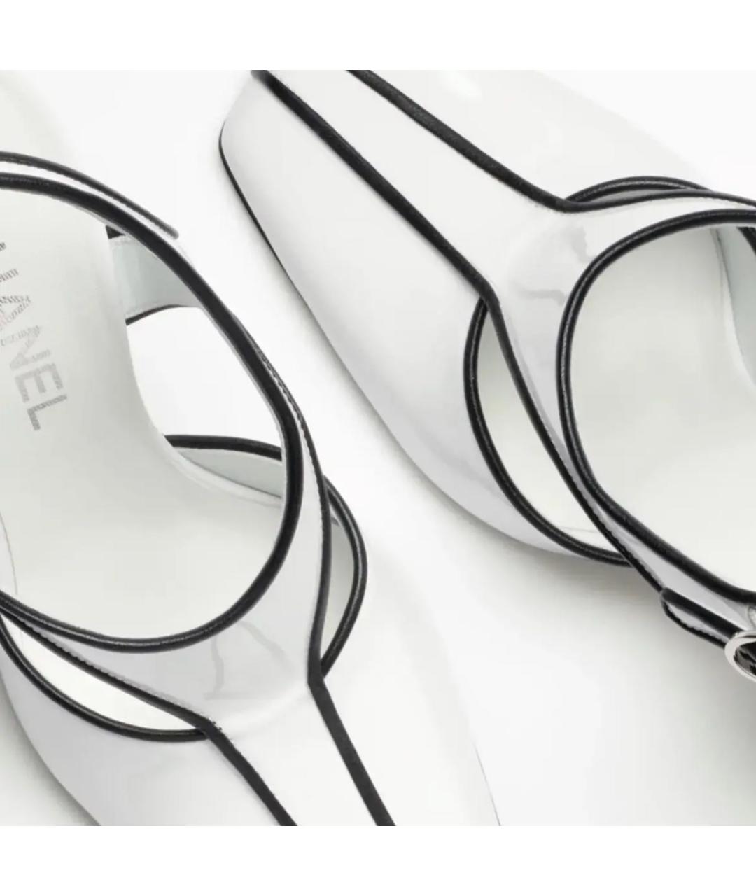 CHANEL Белые туфли из лакированной кожи, фото 4