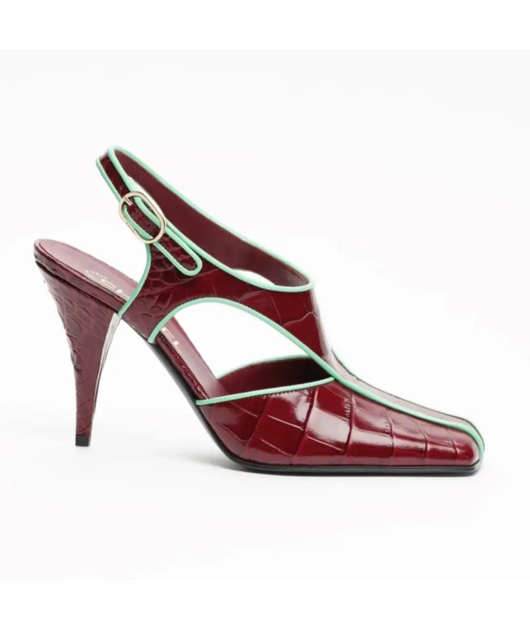 CHANEL Бордовые туфли из лакированной кожи, фото 6