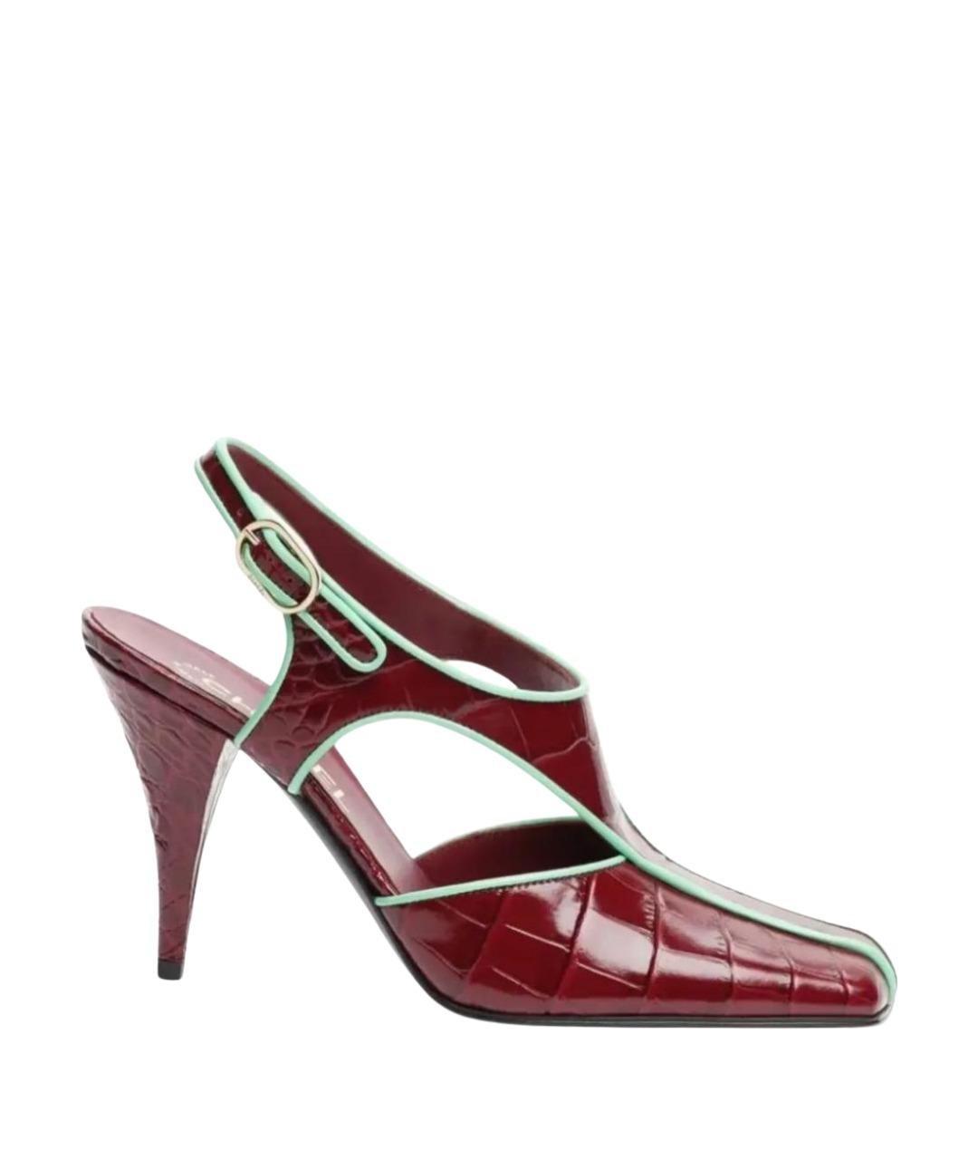 CHANEL Бордовые туфли из лакированной кожи, фото 1