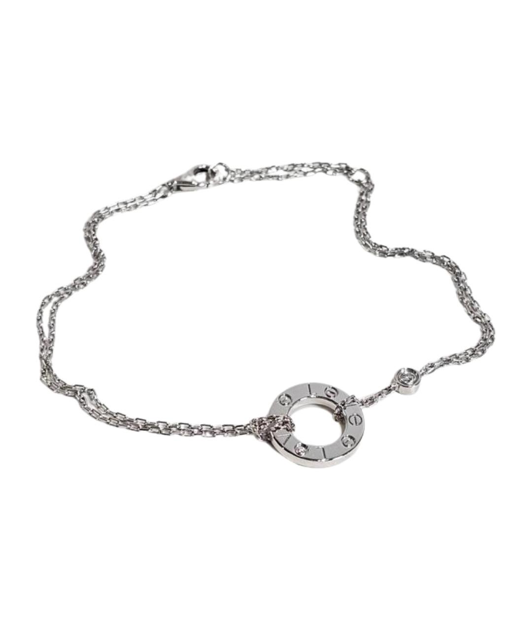 CARTIER Серебрянный браслет из белого золота, фото 1