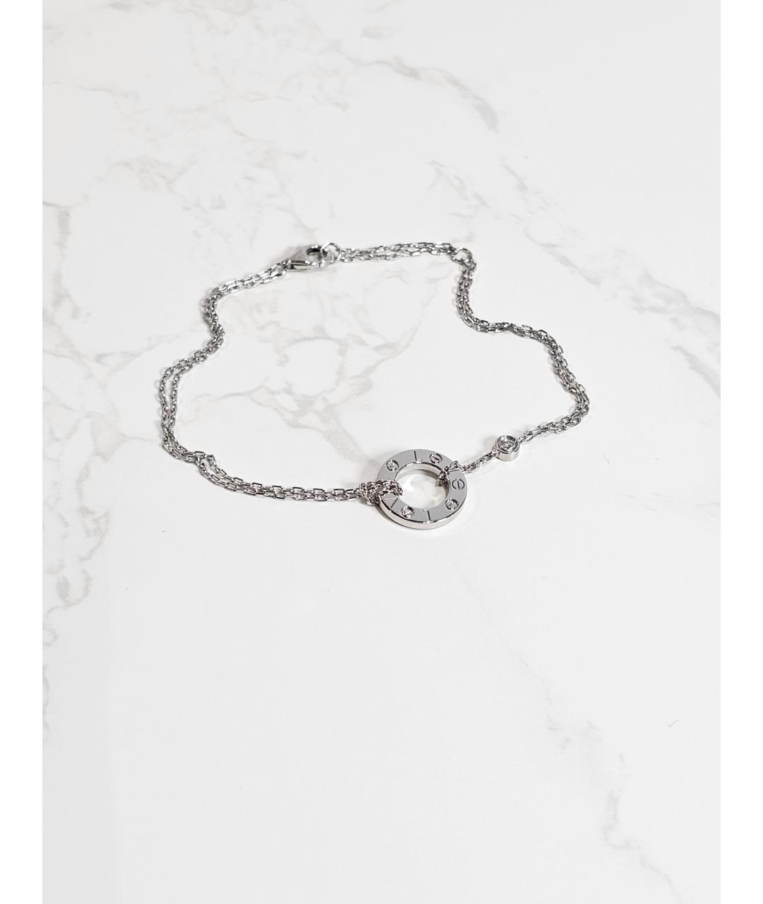 CARTIER Серебрянный браслет из белого золота, фото 3