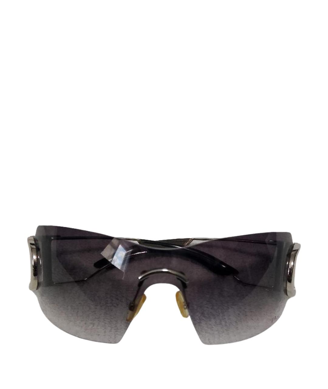 CHRISTIAN DIOR Антрацитовые металлические солнцезащитные очки, фото 1