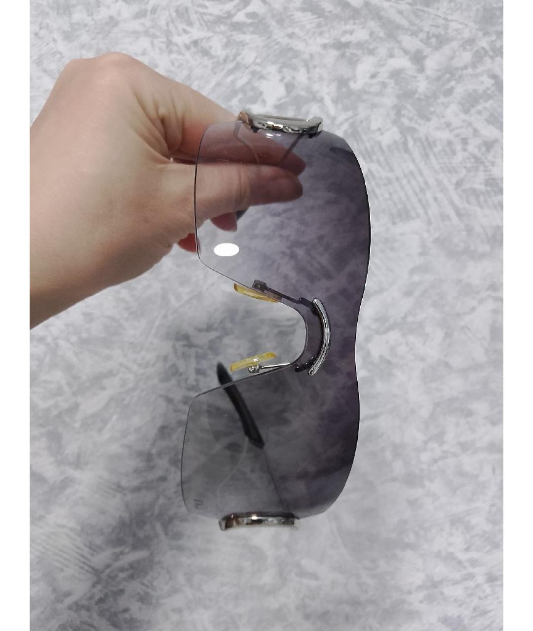 CHRISTIAN DIOR Антрацитовые металлические солнцезащитные очки, фото 5