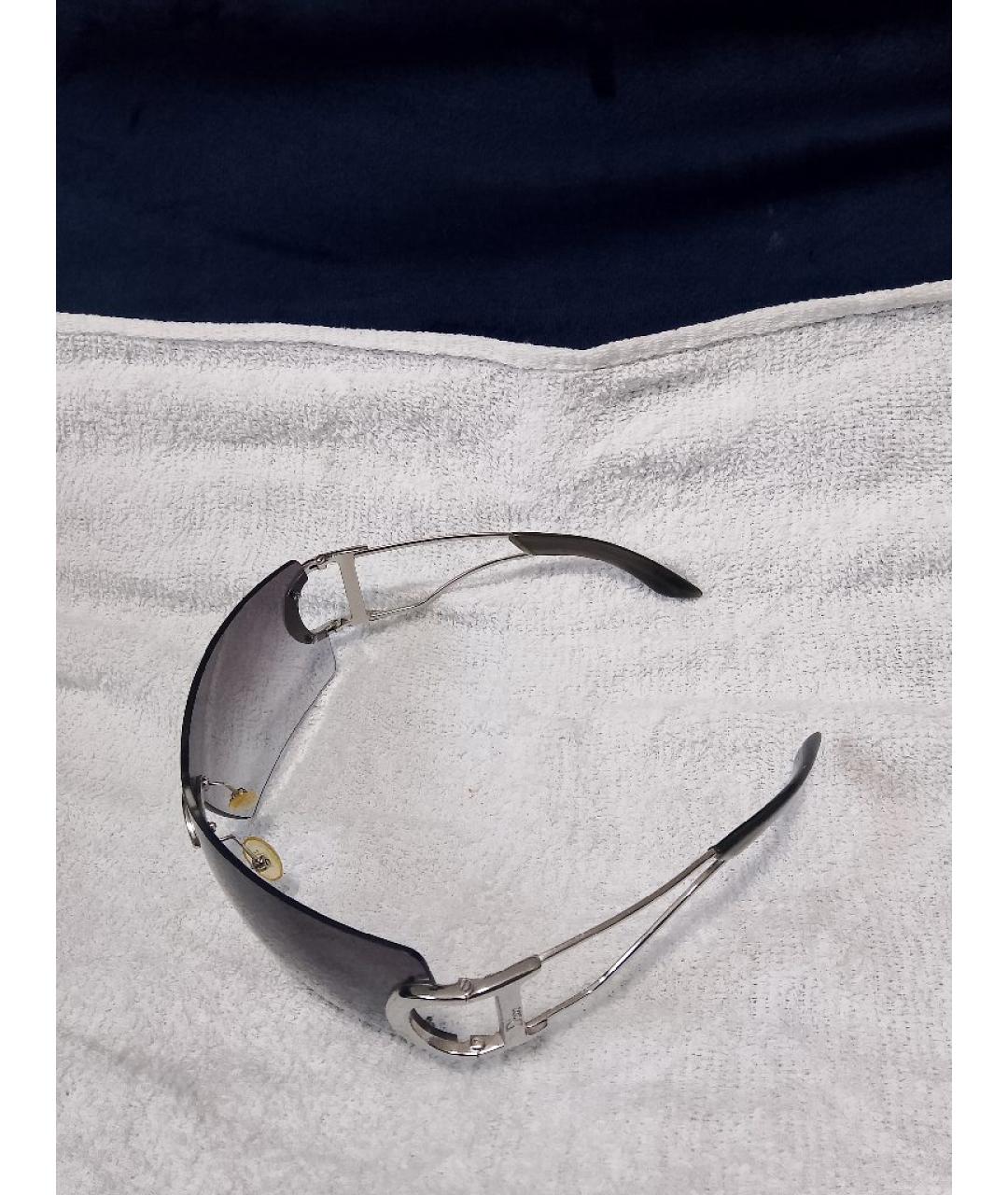 CHRISTIAN DIOR Антрацитовые металлические солнцезащитные очки, фото 2