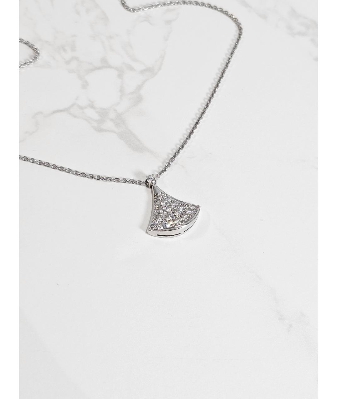 BVLGARI Серебряное колье из белого золота, фото 2