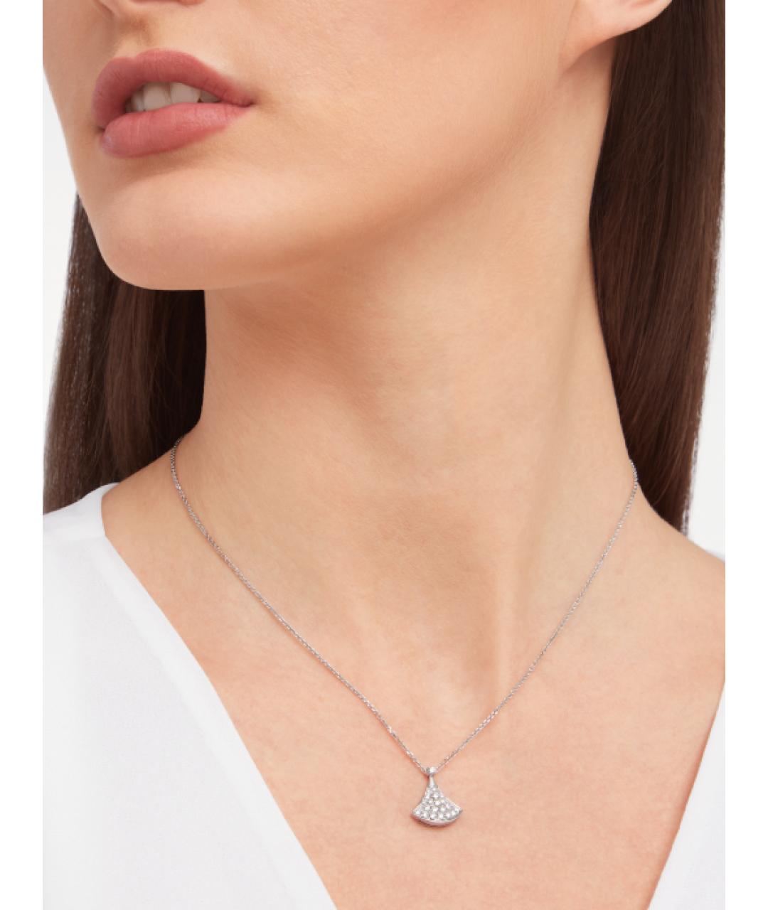 BVLGARI Серебряное колье из белого золота, фото 3
