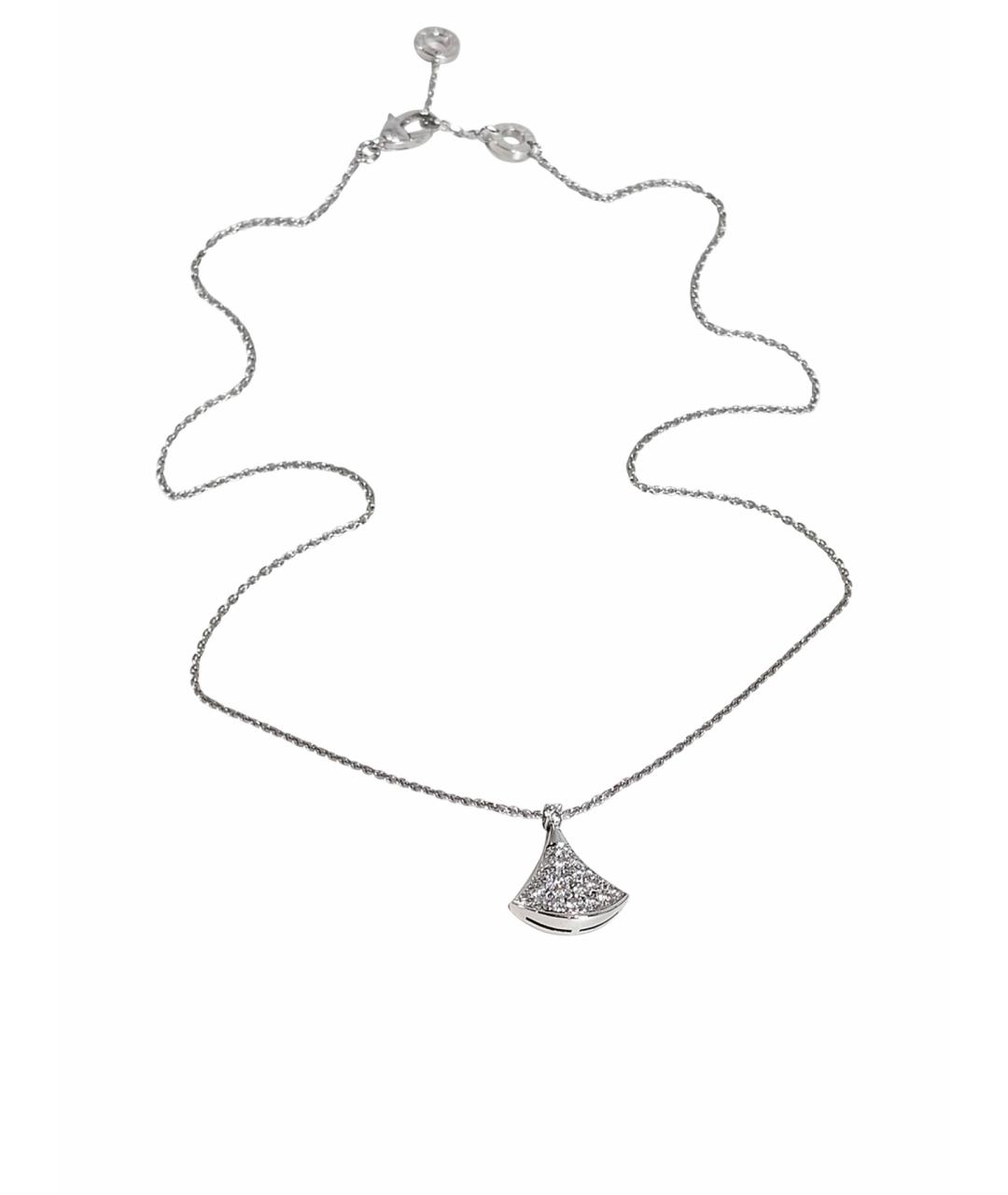 BVLGARI Серебряное колье из белого золота, фото 1