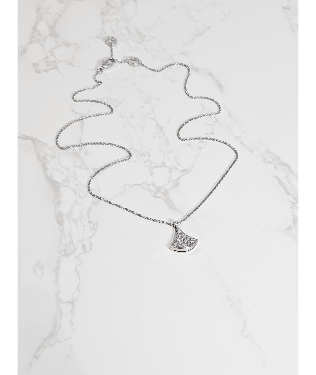 BVLGARI Серебряное колье из белого золота, фото 4