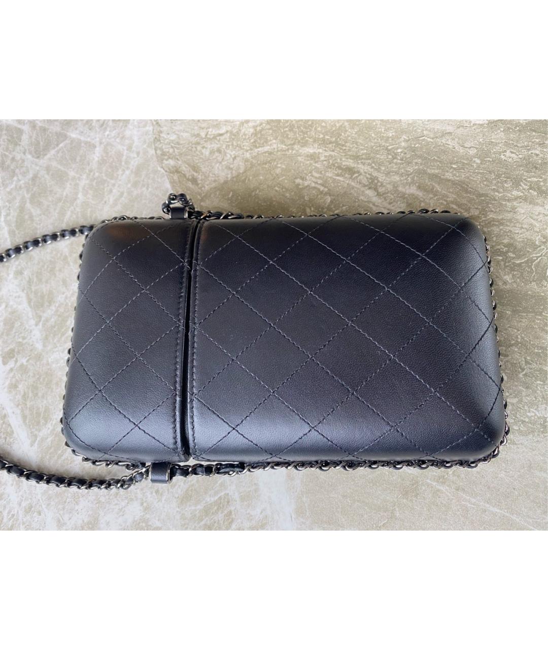 CHANEL Черная кожаная сумка через плечо, фото 7