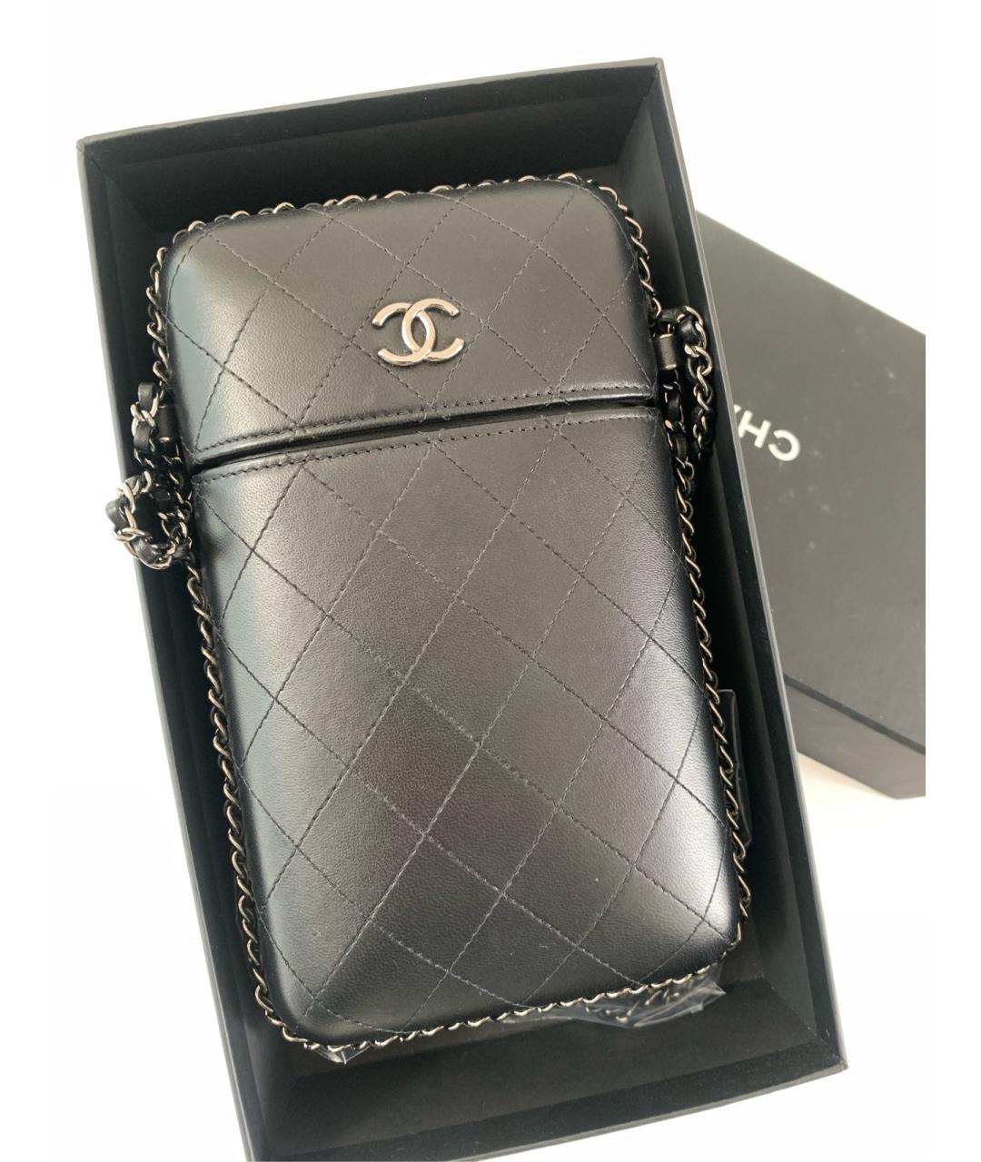 CHANEL Черная кожаная сумка через плечо, фото 2