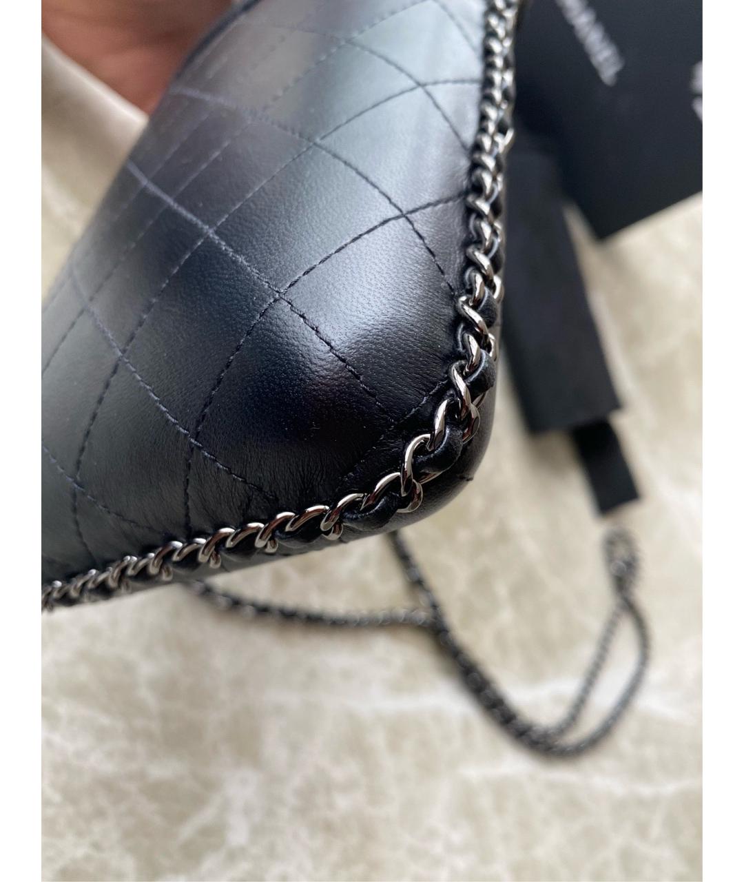 CHANEL Черная кожаная сумка через плечо, фото 4