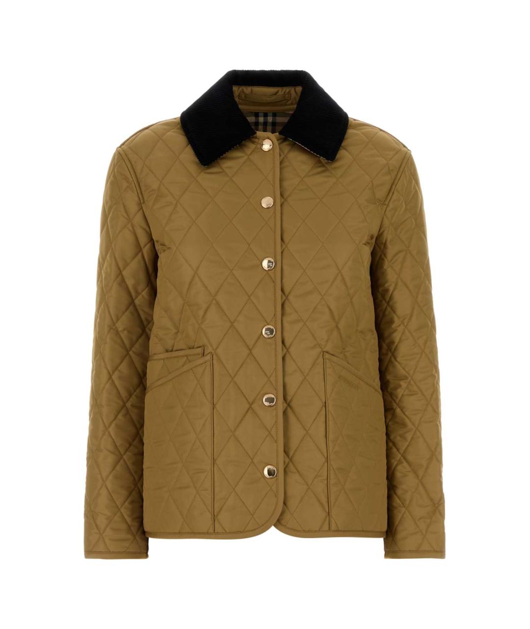 BURBERRY Хаки хлопковая куртка, фото 1