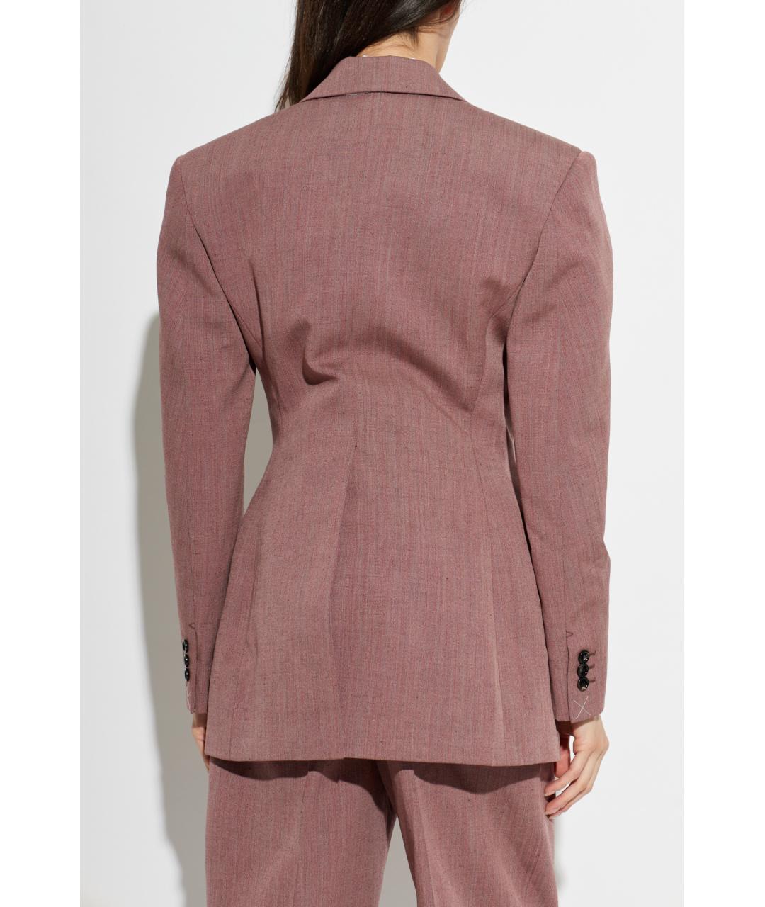 BOTTEGA VENETA Розовый шерстяной жакет/пиджак, фото 4