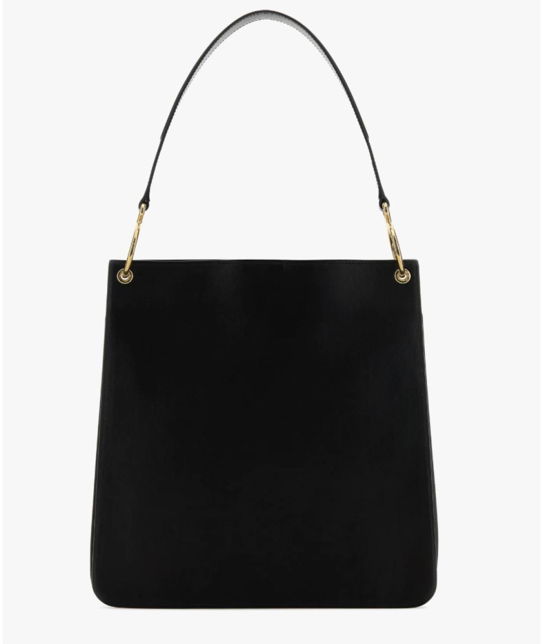 JIL SANDER Черная кожаная сумка через плечо, фото 3