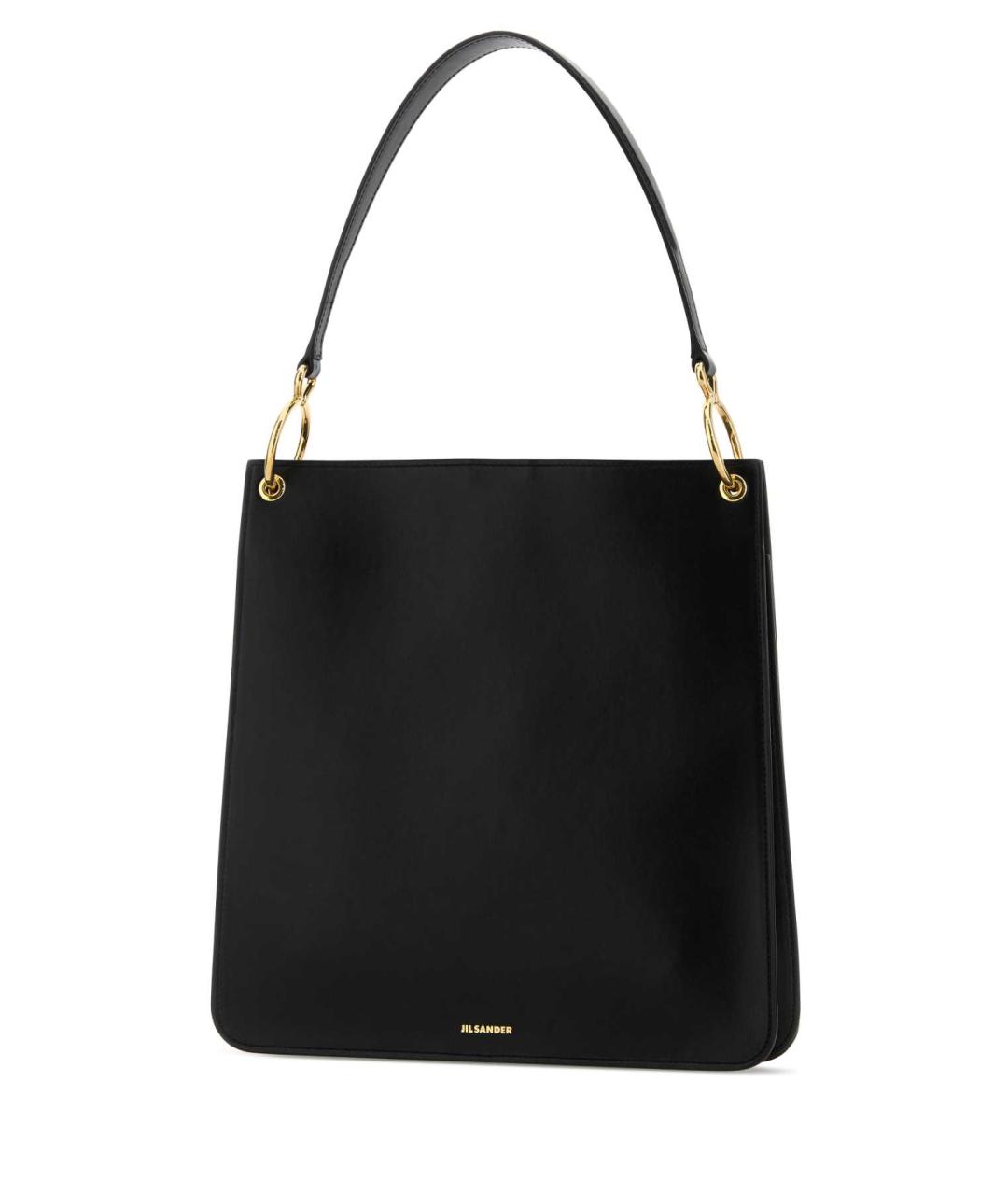 JIL SANDER Черная кожаная сумка через плечо, фото 2