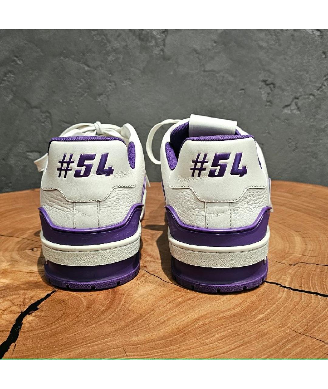 LOUIS VUITTON Белые кожаные кеды, фото 4