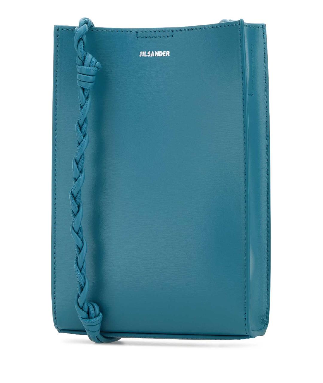 JIL SANDER Бирюзовая кожаная сумка через плечо, фото 2