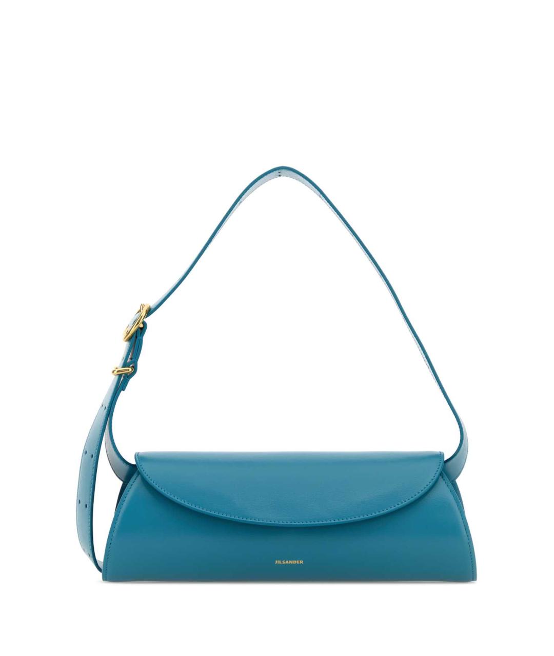 JIL SANDER Бирюзовая кожаная сумка через плечо, фото 1