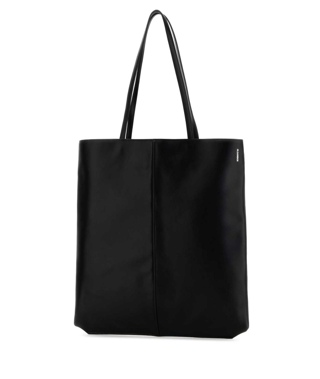 JIL SANDER Черная кожаная сумка с короткими ручками, фото 2