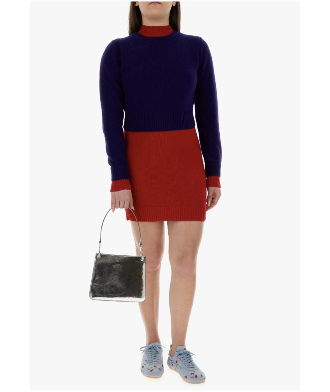 JIL SANDER Серебряная кожаная сумка через плечо, фото 4