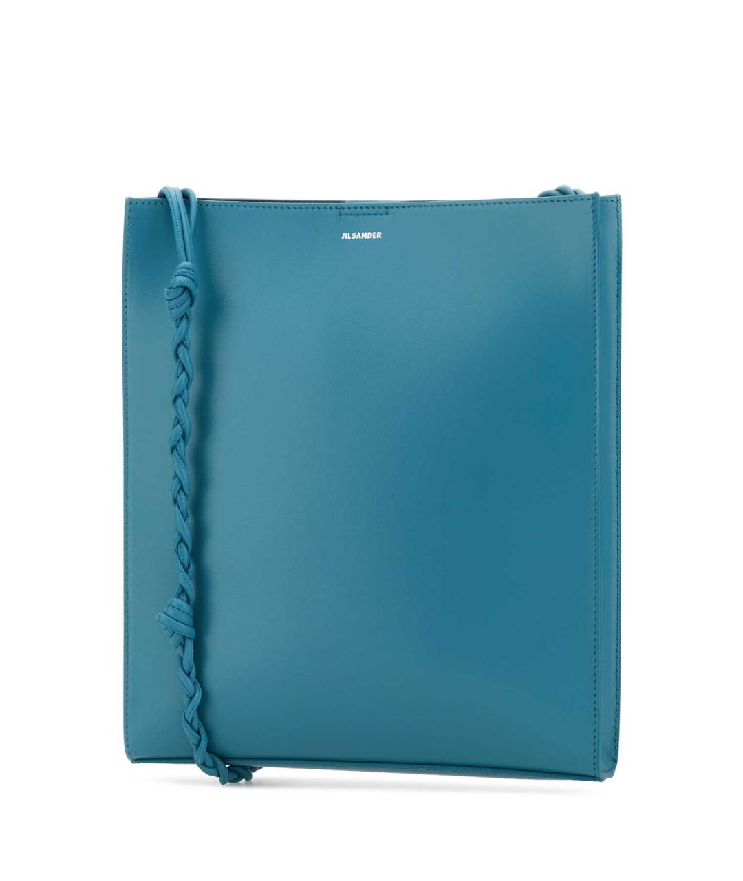 JIL SANDER Бирюзовая кожаная сумка через плечо, фото 2